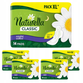 Naturella Classic Night hygienické vložky s krídelkami 14 ks.